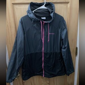 Columbia Women's Two-Tone Jacket with Pink Zipper. Size L